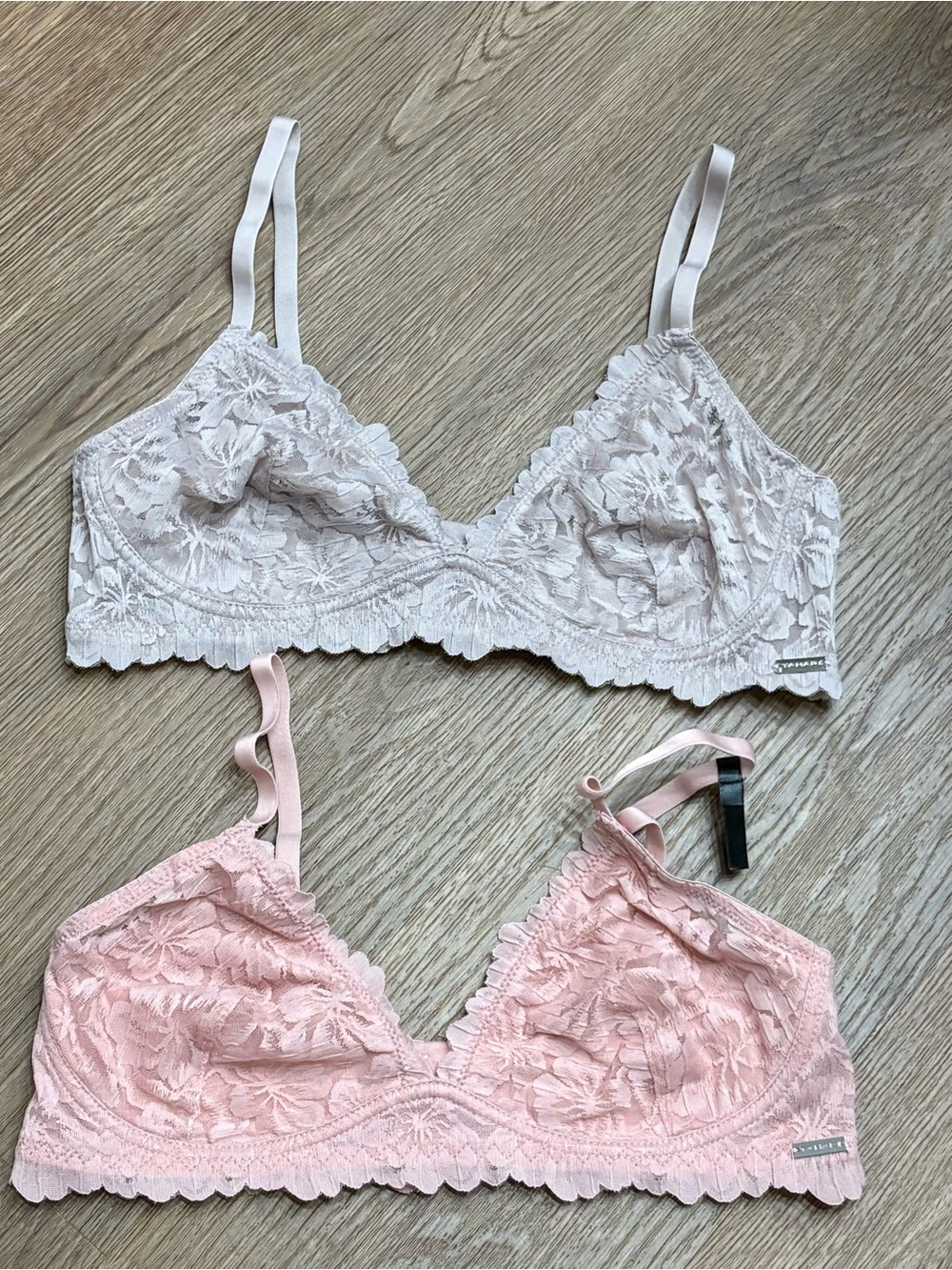 Lace Bralette Set - Light Pink & taupe - [tahari]